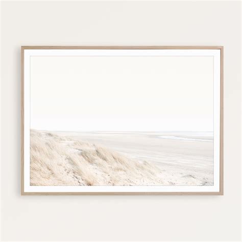 Neutral Beach Print Large Ocean Poster Coastal Decor Bedroom Boho Decor