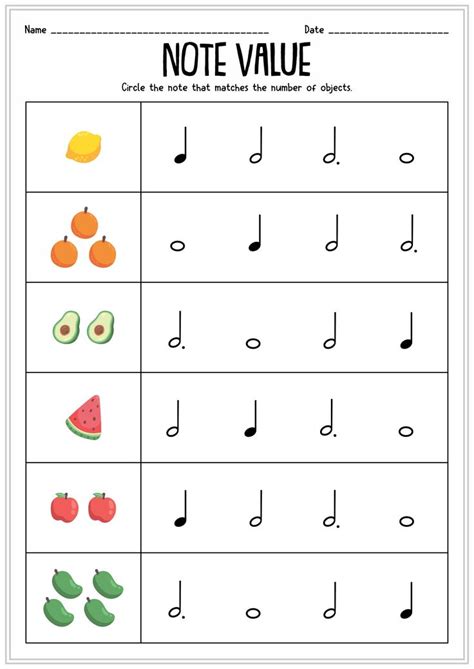 11 Music Theory Worksheets Note Value | Music lessons for kids, Music ...