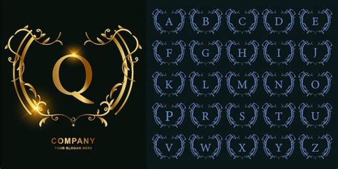 Premium Vector Letter Q Or Collection Initial Alphabet With Luxury