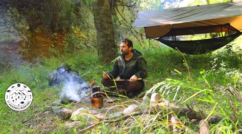 Solo Camping By The River And Sycamore Forest Bushcraft Water Filtration And Sterilization St