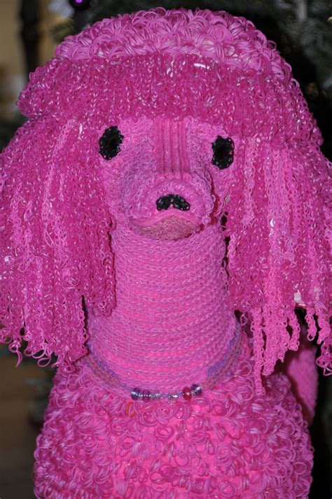 Like The Rubberband Craze 4ft Pink Poodle Made With Rubber Bands Cra