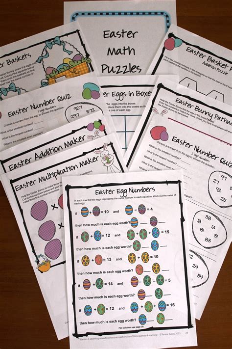 Fun Games 4 Learning Easter Math Freebies Happy Easter