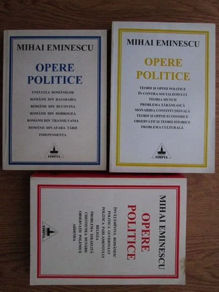 Mihai Eminescu Opere politice 3 volume Cumpără