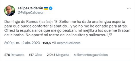 “el Señor Me Ayuda” Felipe Calderón Compartió Cita Que Generó Polémica