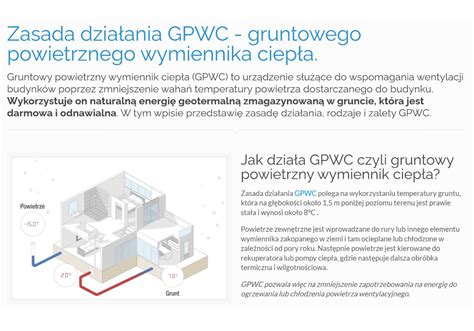 Zasada działania GPWC gruntowego powietrznego wymiennika ciepła