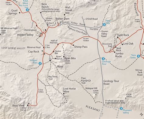 Joshua Tree National Park - Gallup Map