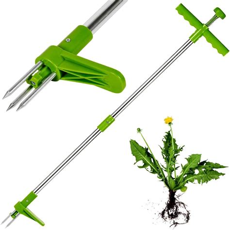 SHZNYQJMR Convenient Green Weed Puller Stand Tool With 3 Effective