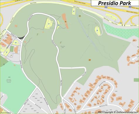 Presidio Park Map | San Diego - Ontheworldmap.com