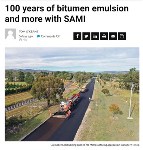 100 Years Of Bitumen Emulsion And More With SAMI IBEF