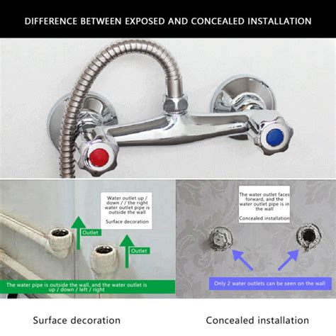 In Wall Hot Cold Taps Shower Mixer Valve Twin Outlet Valve Anti Reflux Bar Bathroom Lazada Ph