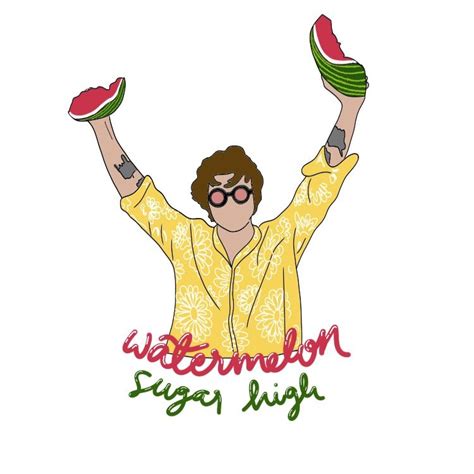 Harry Styles Watermelon Sugar Waterproof Matte Vinyl Stickers Harry Styles Dibujo Pegatinas