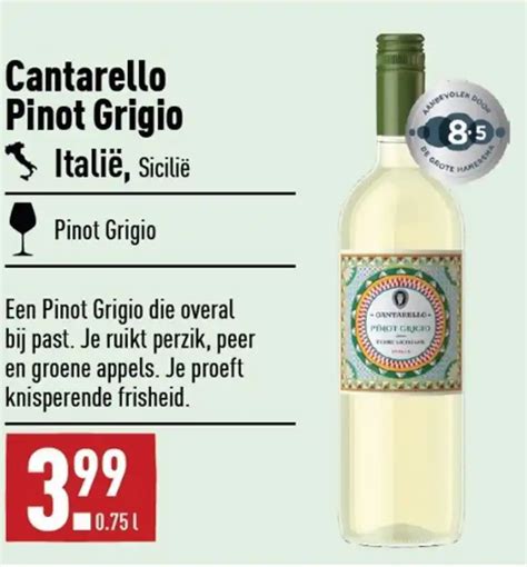 Cantarello Pinot Grigio Aanbieding Bij Aldi