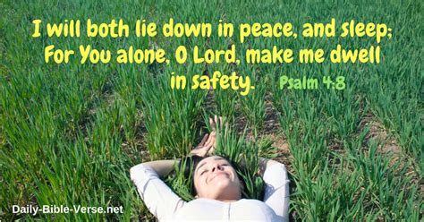 Daily Bible Verse Peace Psalm 4 8 NASB