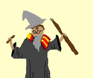 Harry Potter + Gandalf - Drawception