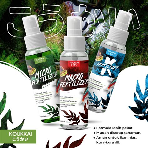 Jual Pupuk Aquascape Lengkap Macro Micro Dan K Fertilizer KOUKKAI