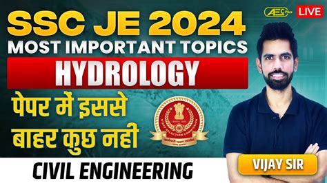 Ssc Je Most Important Topics Of Hydrology Marks Civil