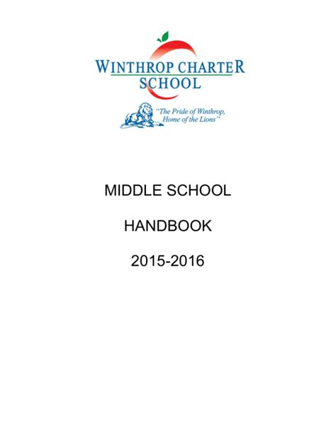 Winthropmiddleschoolhandbook2015 16