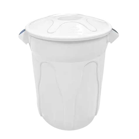 Cesto 60L Tampa Branco JSN Medlimp Distribuidora