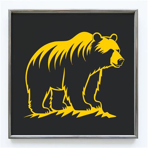 Golden Bear Logo Design, Bold Mascot for Strong Branding, Symbol ...