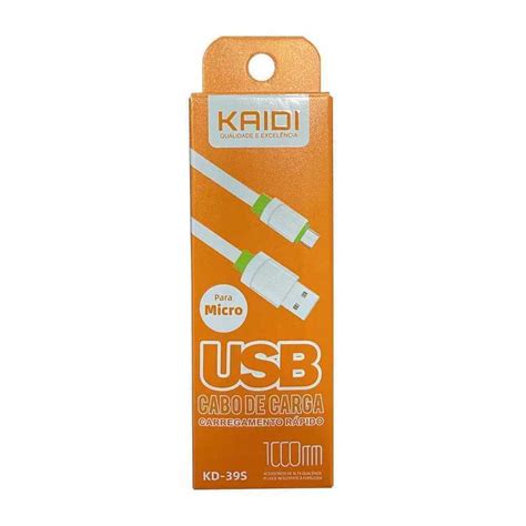 Cabo De Carga E Dados V Micro Usb Kaidi Kd S Metro