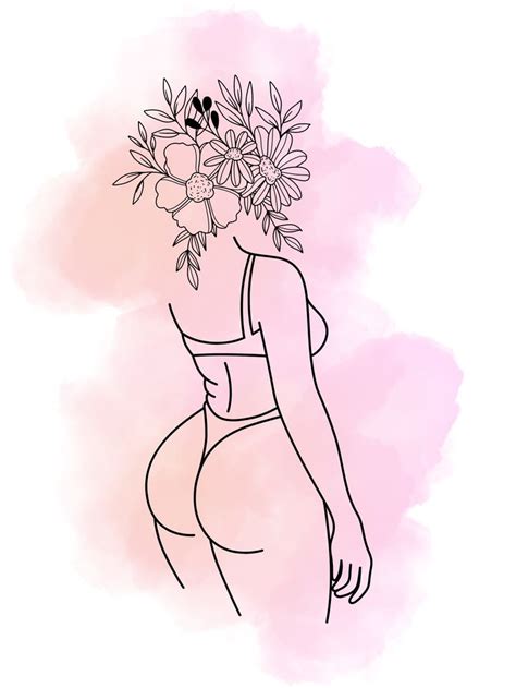 Digital Art Nude Female Watercolor Etsy In 2025 Mini Canvas Art Nude Art Flower Art