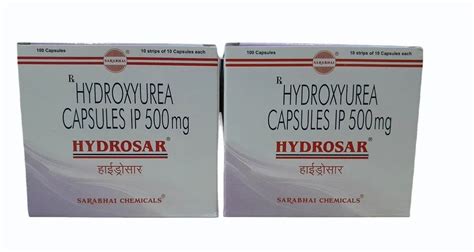 Hydrosar 500 Mg Capsule Hydroxyurea 500mg For Hospital At Rs 67 Stripe