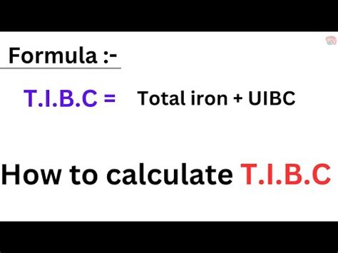 How To Calculate Tibc In Hindi L Total Iron Binding Capacity Manual