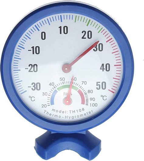 SODIAL R Thermometre Hygrometre Aiguille Cadran Rond TESTEUR Exterieur