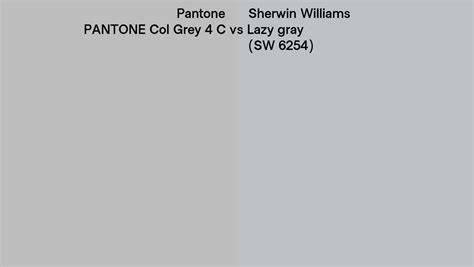 Pantone Col Grey C Vs Sherwin Williams Lazy Gray Sw Side By