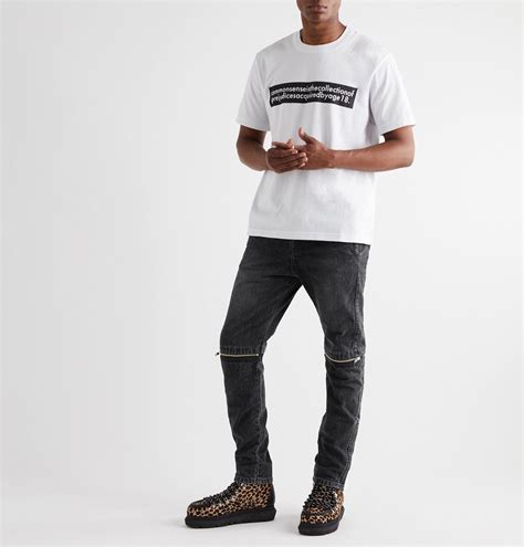 Sacai Slim Fit Belted Denim Jeans Black Sacai