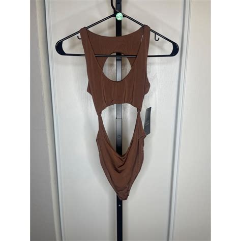 NWT Naked Wardrobe Cut Out One Piece Swimsuit Depop