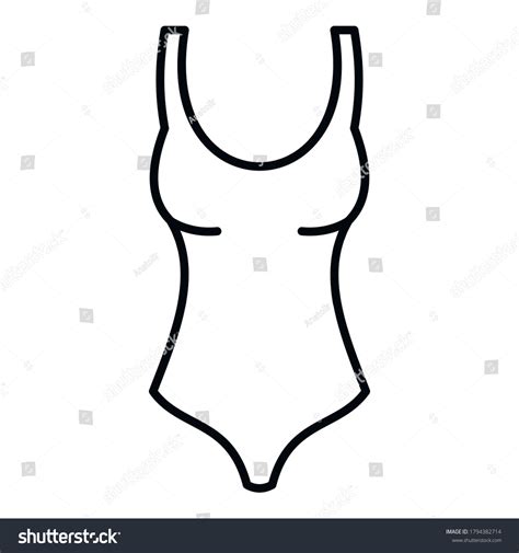 Hot Girl Swimsuit Icon Outline Hot Stock Vector Royalty Free Shutterstock