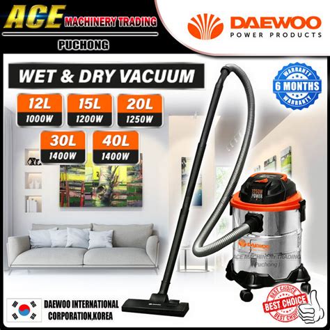 Daewoo 12l And 15l And 20l And 30l And 40l Vacuum Cleaner Wet And Dry Vacuum