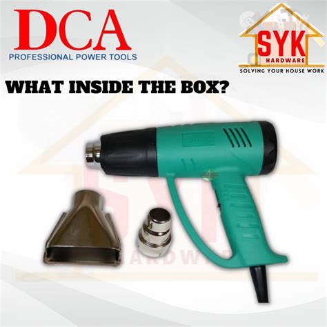 SYK DCA AQB Blow Hot Air Heat Shrink Gun Blower Portable Heater Electric Hot Glue Gun Pistol
