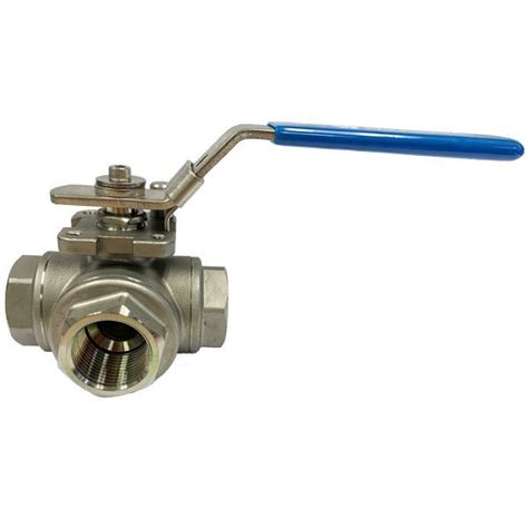 Rc15 BSP 3 WAY T PORT REDUCED BORE BALL VALVE 800WOG CF8M Prochem