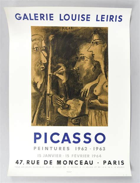 Bid Now Picasso 1964 Galerie Louise Leiris Poster November 4 0121