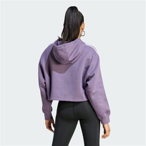 Adidas Adicolor Classics Cropped Hoodie Purple Free Shipping With Adiclub Adidas Us