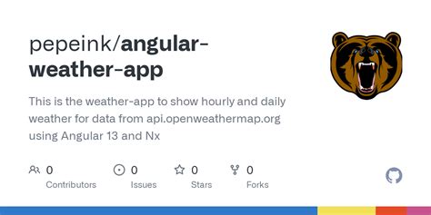 GitHub Pepeink Angular Weather App This Is The Weather App To Show