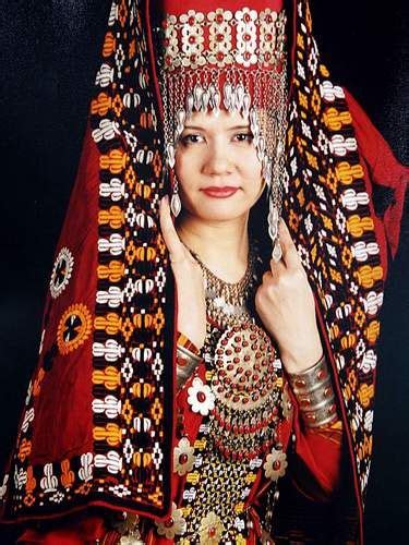 Turkmen Bride Photographer Unknown Traditional Outfits Costumes