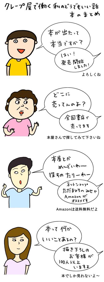 クレー「クレープ屋で働く私のどうでもいい話特別編 本のまとめ 」ただまひろの漫画