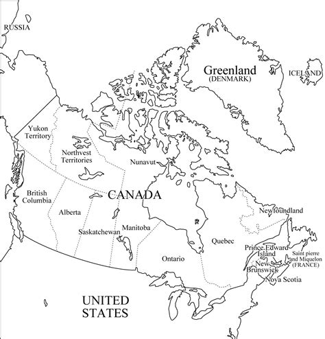 Mapa Político De Canadá Para Imprimir Mapa De Provincias Y Territorios