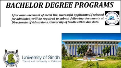 Documents Required For Bachelor Degree Program Sindh University