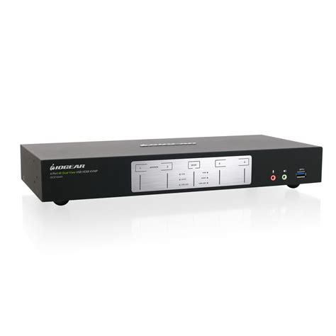 IOGEAR 4 Port 4K Dual View KVMP Switch