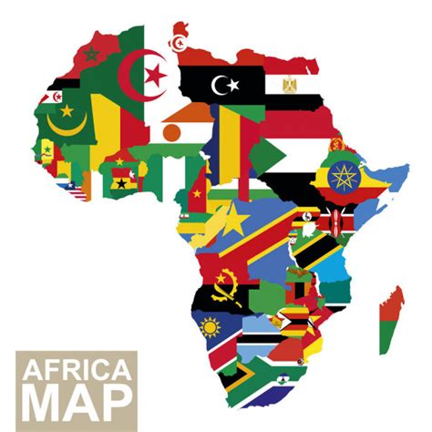 Africa Continent And Flags Stock Vector Ajlber 12315409