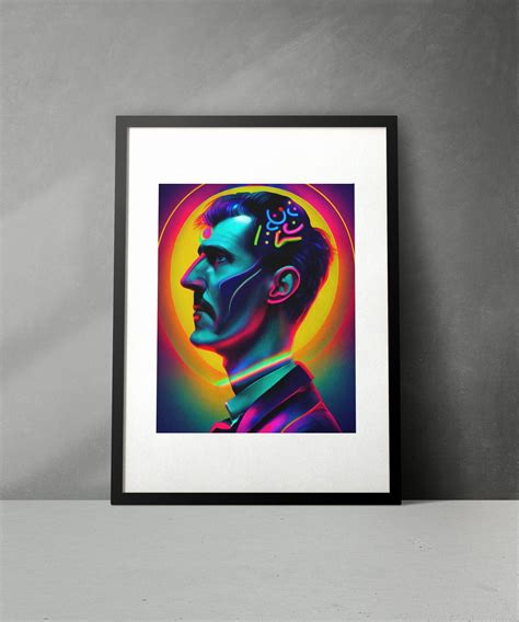 Nikola Tesla Colorful Art Print, Pop Art, Digital Art Poster, Printable ...