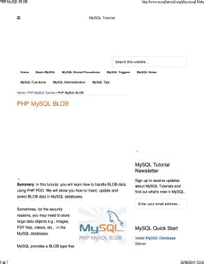 Fillable Online Mysql Tutorial Learn Mysql Fast Easy And Fun Fax