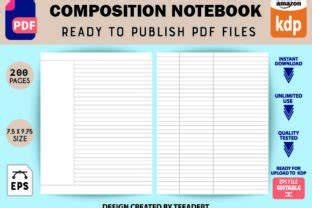 Composition Notebook Eps Pdf Graphic By Teeadept Creative Fabrica