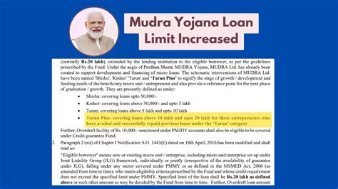 Loan Limit Under PM Mudra Yojana PMMY Increased To 20 Lakh A Big