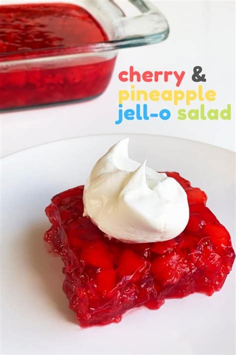 Cherry Pineapple Jell O Salad Recipe Cherry Jello Salad Recipe Jello Salad Cherry Jello Recipes