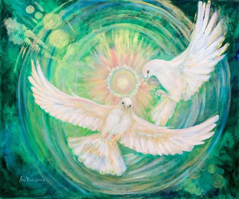 Doves Original Oil Art Painting, Doves Painting, Healing Art Painting ...